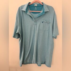 ~~Dante Johnie-O Hangin Out Polo Pocket Short Sleeve XXL Yacht Blue Cotton~~